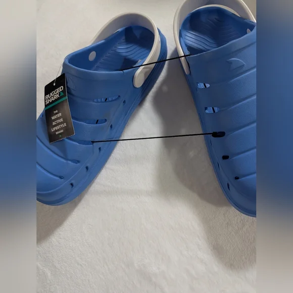 Men clogs size 12, blue color, washable comfortable - Picture 2 of 5